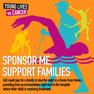 Sponsor me support families. £60 could pay for a family to stay in a night at a Home from Home - providing free accommodation next to the hospital where the child is receiving treatment.