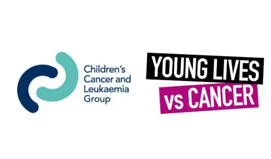 Children's Cancer and Leukaemia Group and Young Lives vs Cancer logos